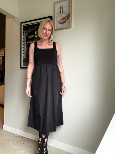 Black Tape Midi Dress