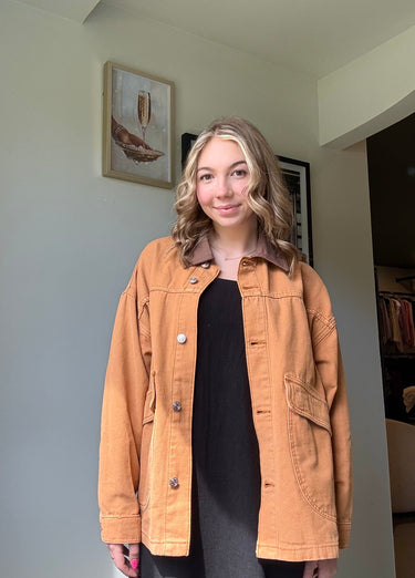 Free People Lemon Denim Barn Jacket