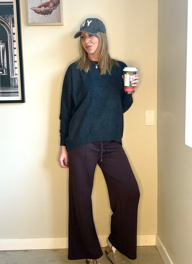 C'est Moi Relaxed Fit Lightweight Crew Neck Sweater