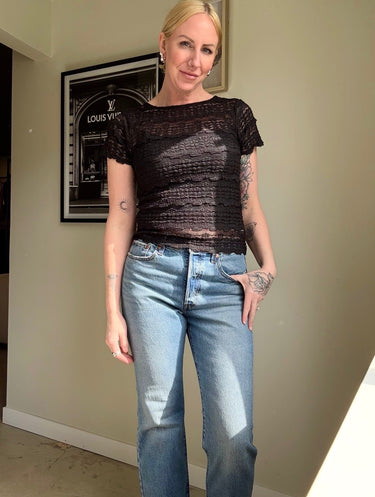 Free People Angelina Lace Tee