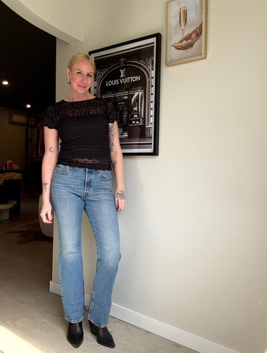 Free People Angelina Lace Tee