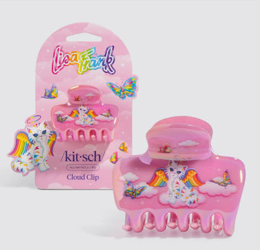 Kitsch Lisa Frank x Kitsch Cloud Clip in Angel Kitty pink