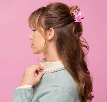 Kitsch Lisa Frank x Kitsch Cloud Clip in Angel Kitty pink