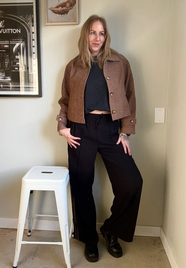 88 Houndstooth Cropped Jacket