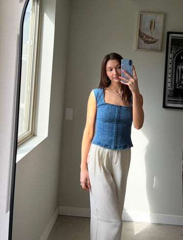 Free People Marilyn Denim Corset