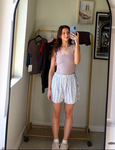 Free People Day To Day Flannel Boxer Shorts