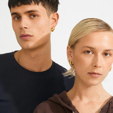 Pilgrim Darby Wavy Hoop Earrings Set