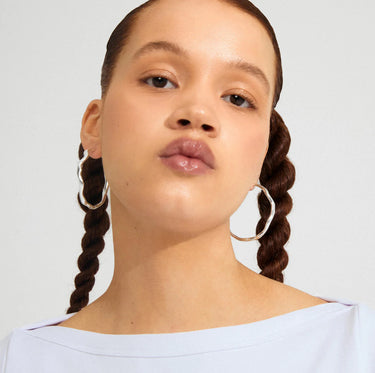 Pilgrim Larkin Wavy Large Hoop Earrings