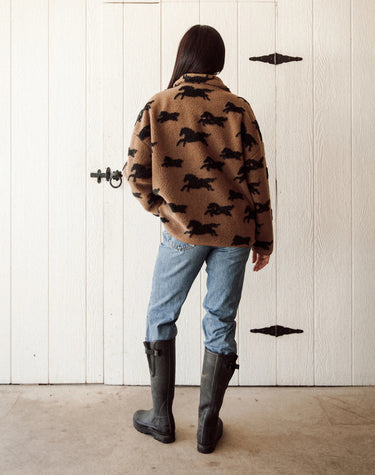 Brunette The Label Wild Horse Oversized Sherpa Jacket