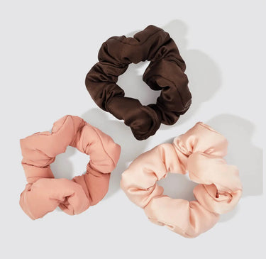 Kitsch Recycled Fabric Cloud Scrunchies (3-Piece Set)