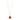 Pilgrim Sense Red Agate Pendant Necklace