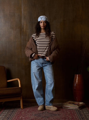 Kuwalla Amira Stripe Boatneck Long Sleeve