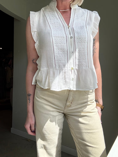 ONLY Henny Frill Button Top