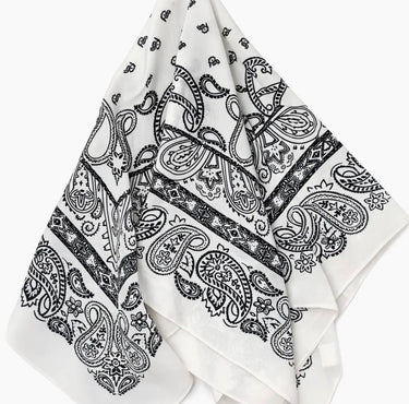 LIMLIM Satin Feel Paisley Bandana