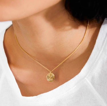 Pilgrim Air Spiral Coin Necklace