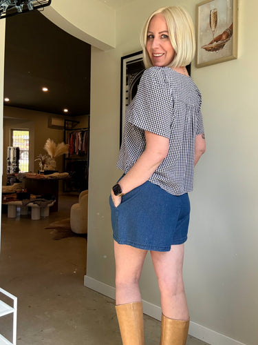 Brunette The Label Dark Denim Boxer Short