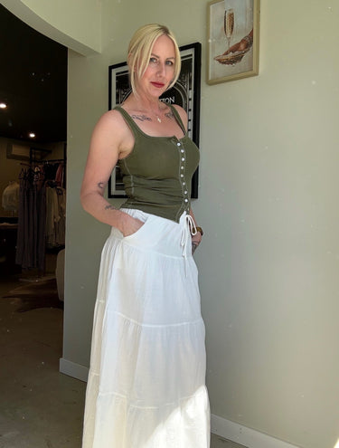 88 Linen Maxi Skirt