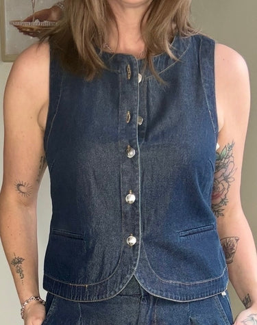 Black Tape Light Weight Denim Vest