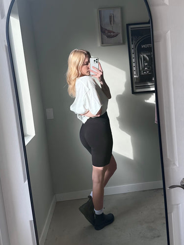 C'est Moi Bamboo Rib High Waisted Bike Short
