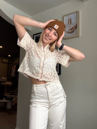 Free People Mannie Lace Button Down