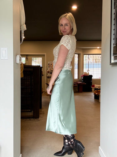 88 Satin Midi Skirt