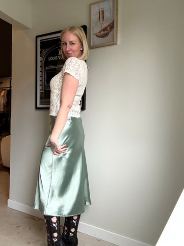 88 Satin Midi Skirt