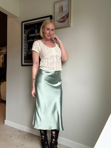 88 Satin Midi Skirt