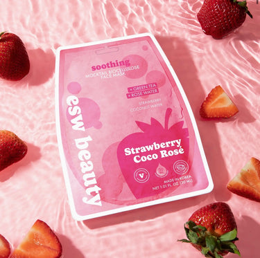 ESW Beauty Strawberry Coco Rose Soothing Biocellulose Mocktail Mask