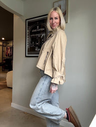88 Washed Canvas Sailor-Collar Jacket