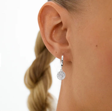 Pilgrim Nomad Coin Huggie Hoop Earrings