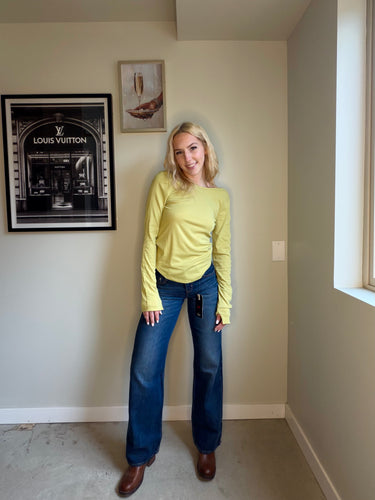 88 Scoop Back Fitted Long Sleeve Top
