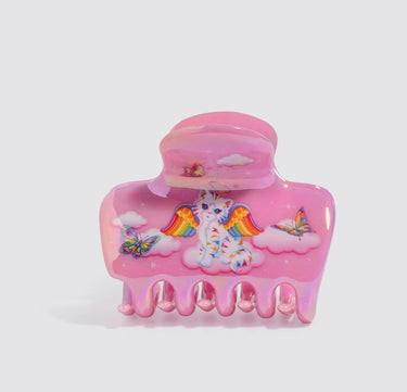 Kitsch Lisa Frank x Kitsch Cloud Clip in Angel Kitty pink