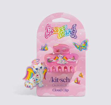 Kitsch Lisa Frank x Kitsch Cloud Clip in Angel Kitty pink