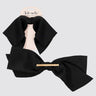 Kitsch Recycled Fabric Oversized Bow Hair Clip In Black