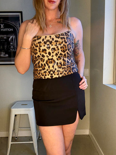 Runaway The Label Jovana Low Rise Mini Skirt With Slit