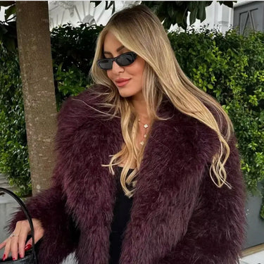 88 Faux Fur Collar Short Coat