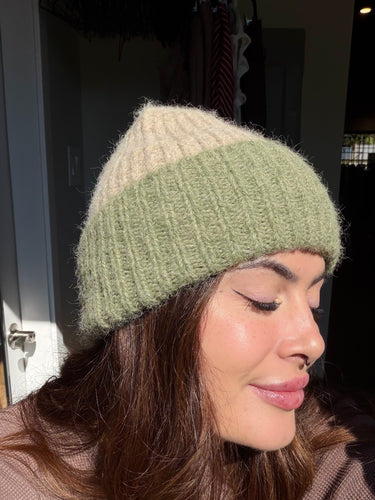 C'est Moi Ribbed Two Tone Beanie Hat