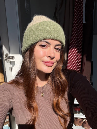 C'est Moi Ribbed Two Tone Beanie Hat