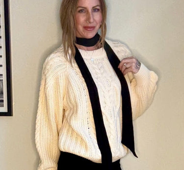 Free People Frankie Cable Knit Sweater