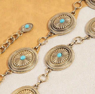 88 Western Concho Disc Chain Belt