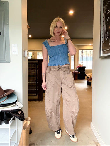 Free People Marilyn Denim Corset