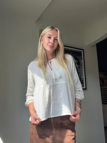 Dex Crochet Trim Blouse