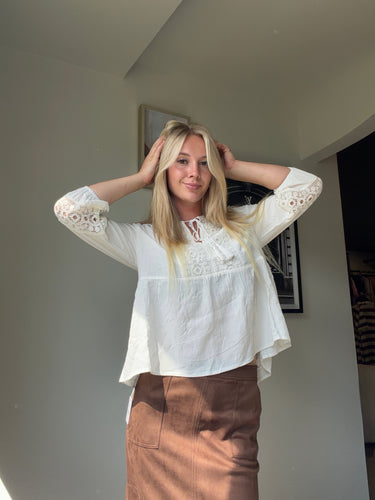 Dex Crochet Trim Blouse