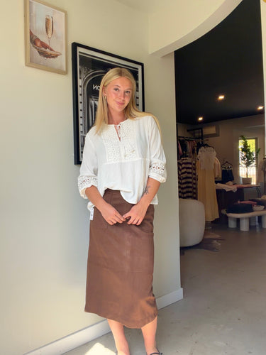 Dex Suede Midi Skirt