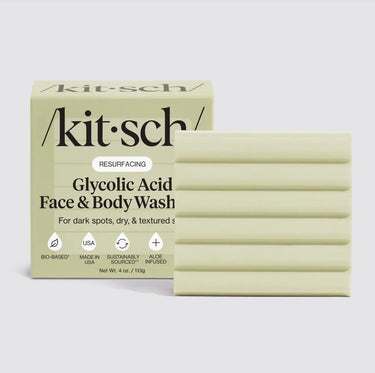 Kitsch Glycolic Acid Exfoliating Face and Body Wash Bar