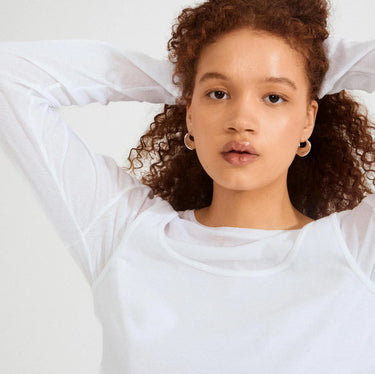 Pilgrim Sense Flattened Hoop Earrings