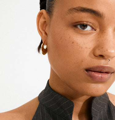 Pilgrim Sense Flattened Hoop Earrings