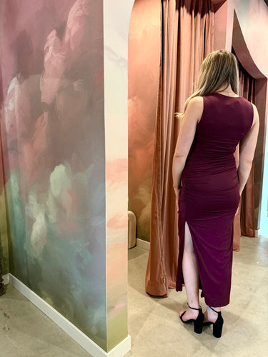 Runaway The Label Sharni Ruched Midi Dress