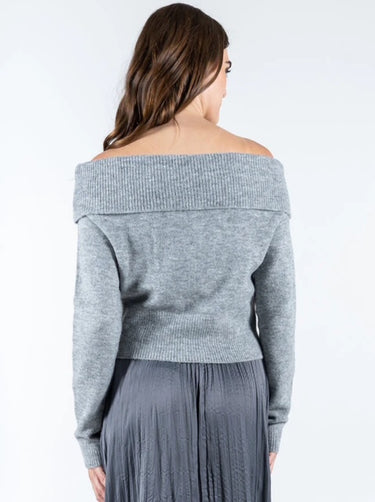 C'est Moi Off Shoulder Lightweight Sweater