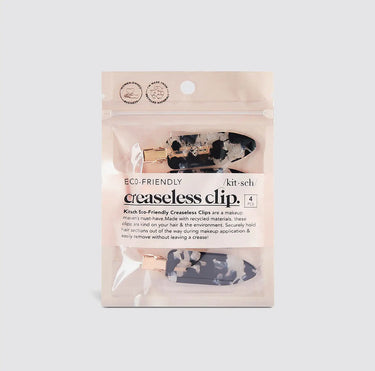 Kitsch Eco-Friendly Black Terrazzo Creaseless Clips (4-Piece Set)